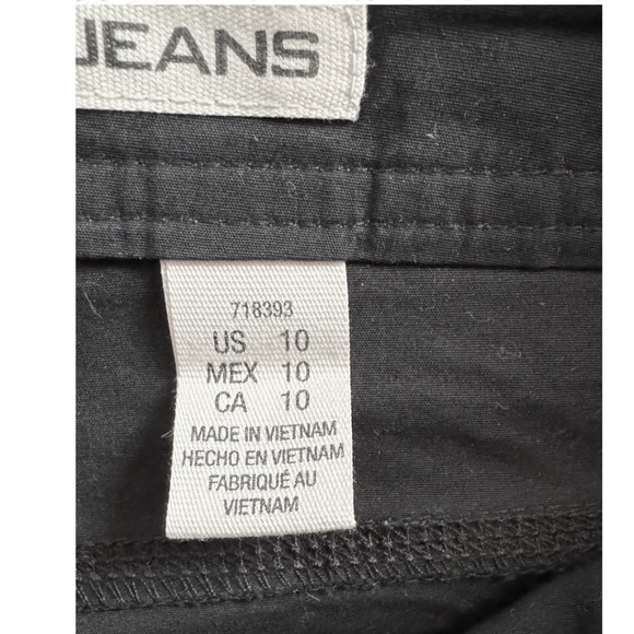 DKNY Jeans Black Cropped Pants with Ties – Size 10 - Picture 2 of 7